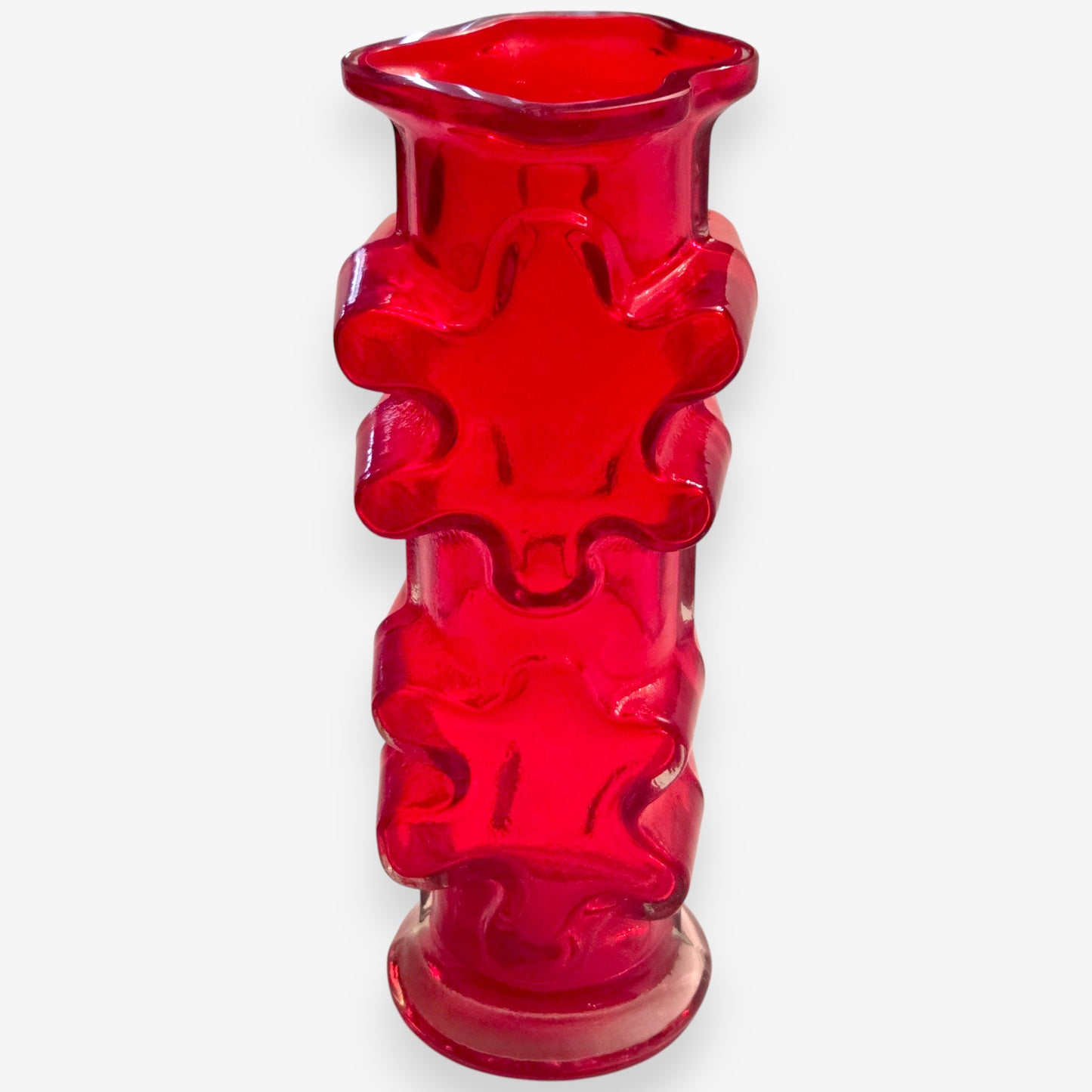 Riihimaen Lasi Kasperi Maljako Punainen Glass Vase - Red