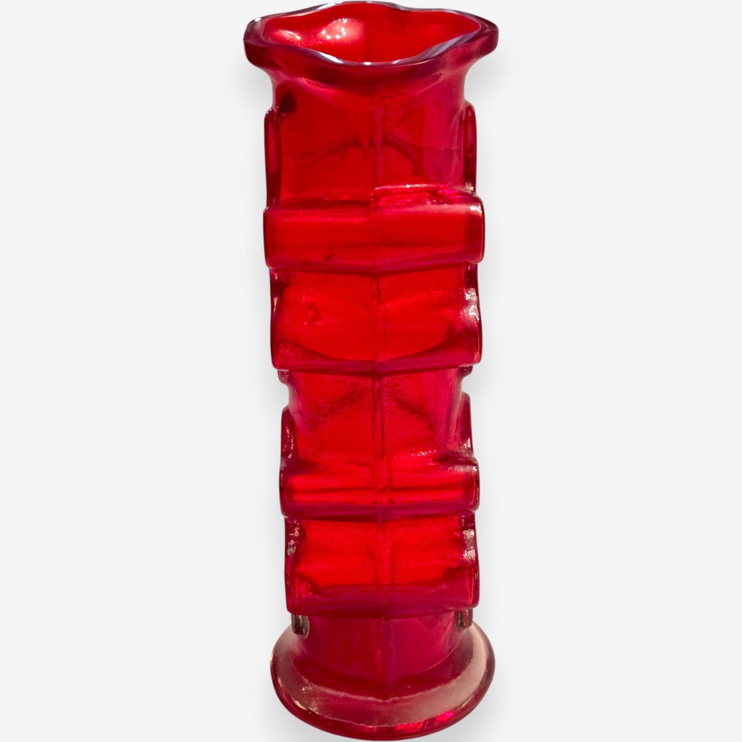 Riihimaen Lasi Kasperi Maljako Punainen Glass Vase - Red