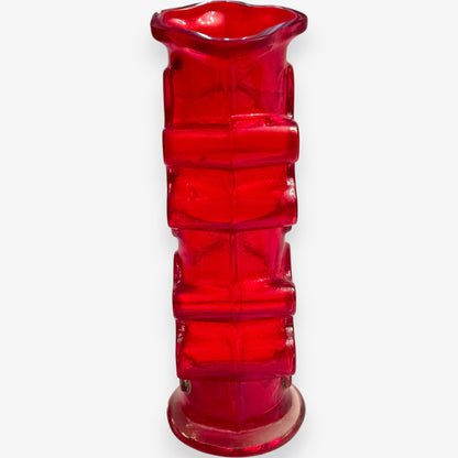 Riihimaen Lasi Kasperi Maljako Punainen Glass Vase - Red