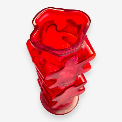 Riihimaen Lasi Kasperi Maljako Punainen Glass Vase - Red