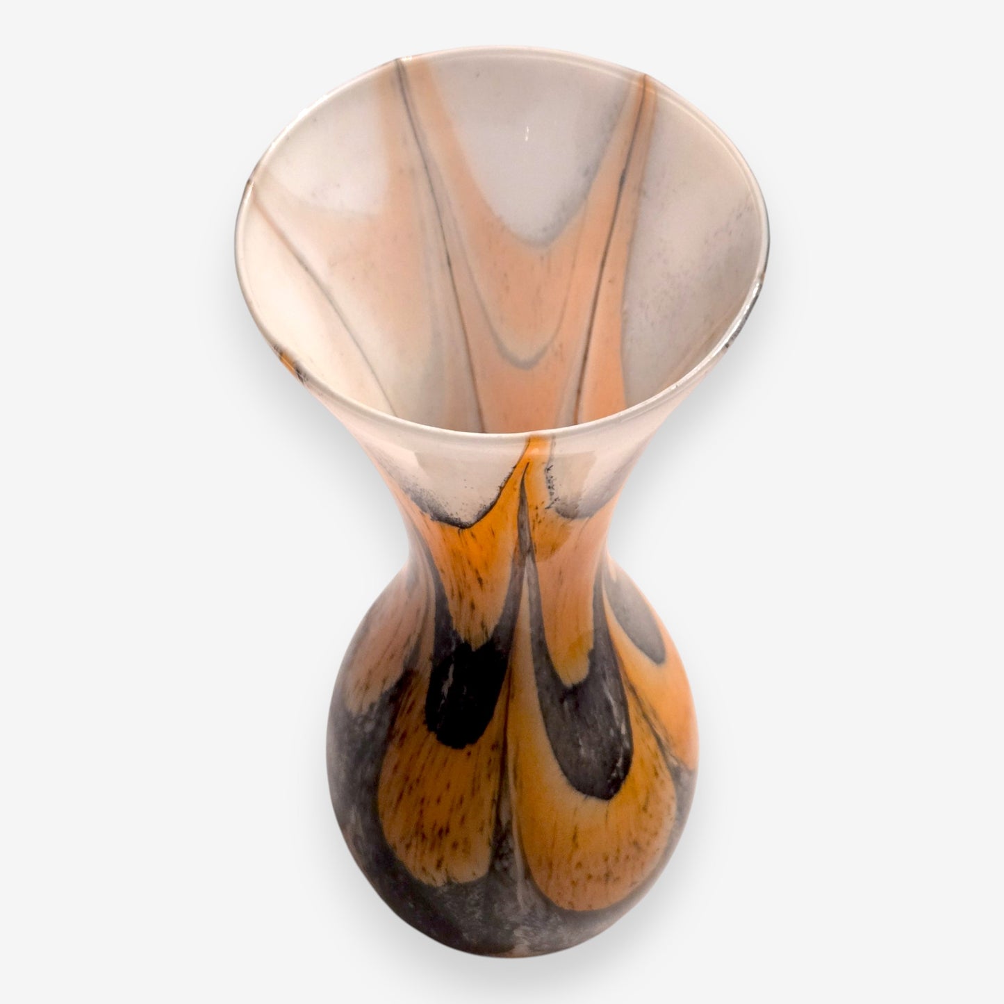 Murano-Attributed Vintage Opaline Florence Pop Art Glass Vase - Multi-Colour