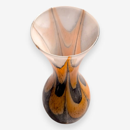 Murano-Attributed Vintage Opaline Florence Pop Art Glass Vase - Multi-Colour