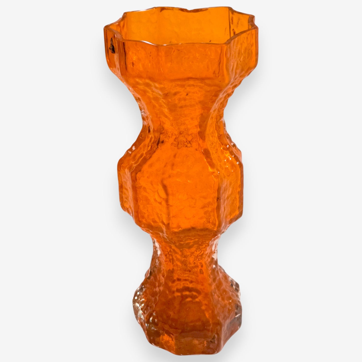 Riihimaen Lasi Kasperi Maljako Punainen Glass Vase - Orange