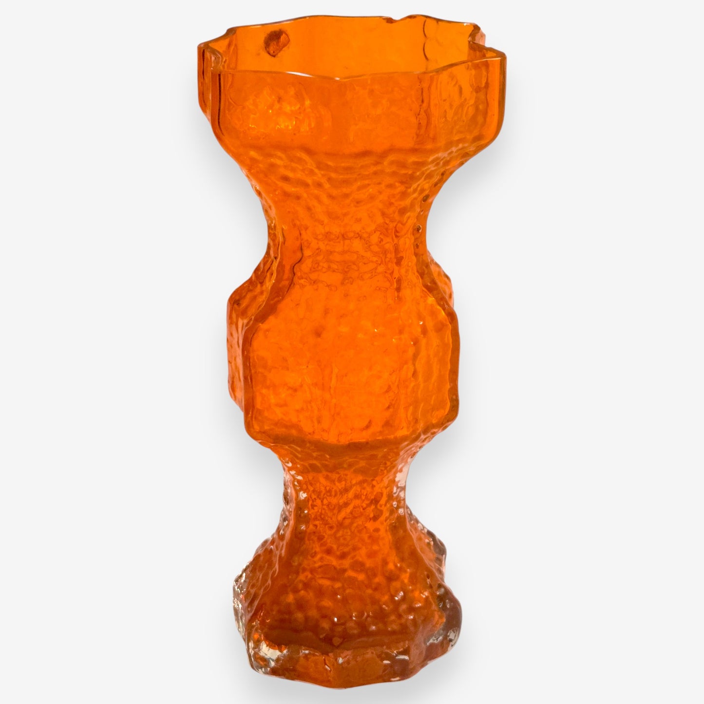 Riihimaen Lasi Kasperi Maljako Punainen Glass Vase - Orange