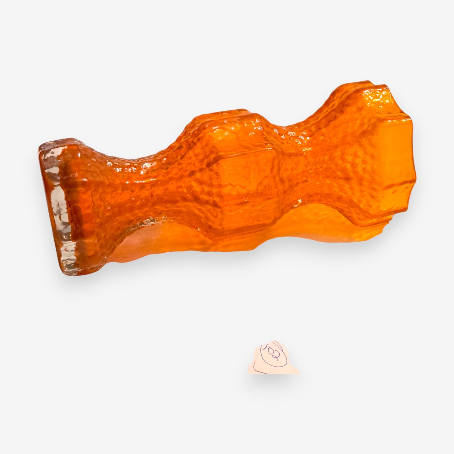 Riihimaen Lasi Kasperi Maljako Punainen Glass Vase - Orange