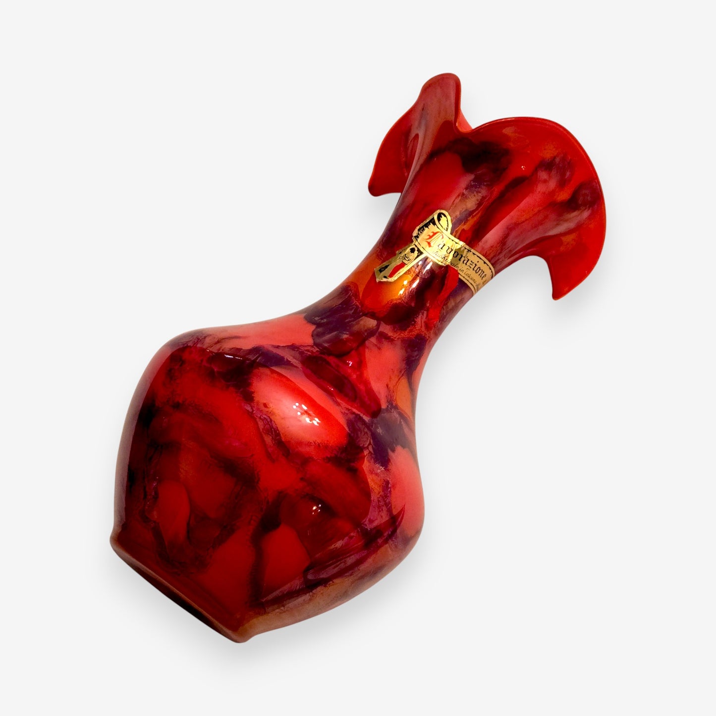 Italian Stelvia Flori Lip Glass Vase - Multi-Colour