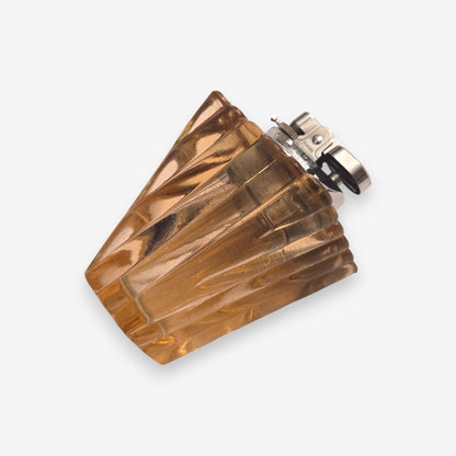 Vintage Viking Glass Diamond Point Table Lighter - Amber