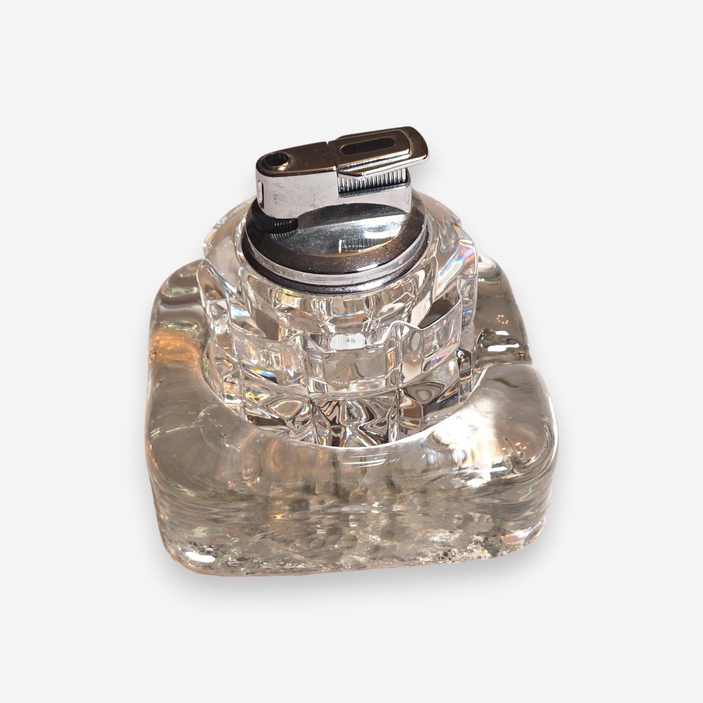 Antonio Imperatore Murano Ice Cube Glass Table Lighter - Clear