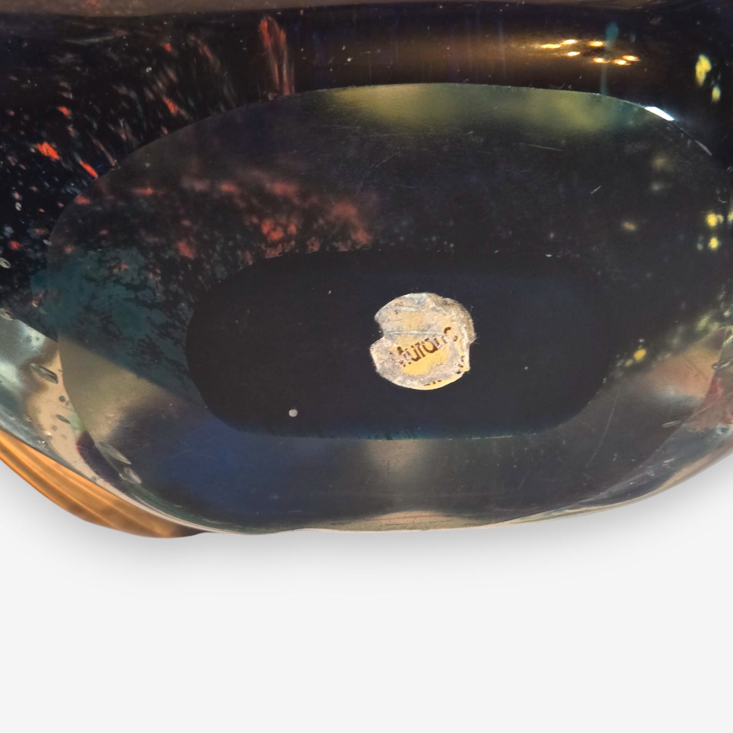 Large Vintage Murano-Attributed Glass Aquarium Sculpture - Multi-Colour
