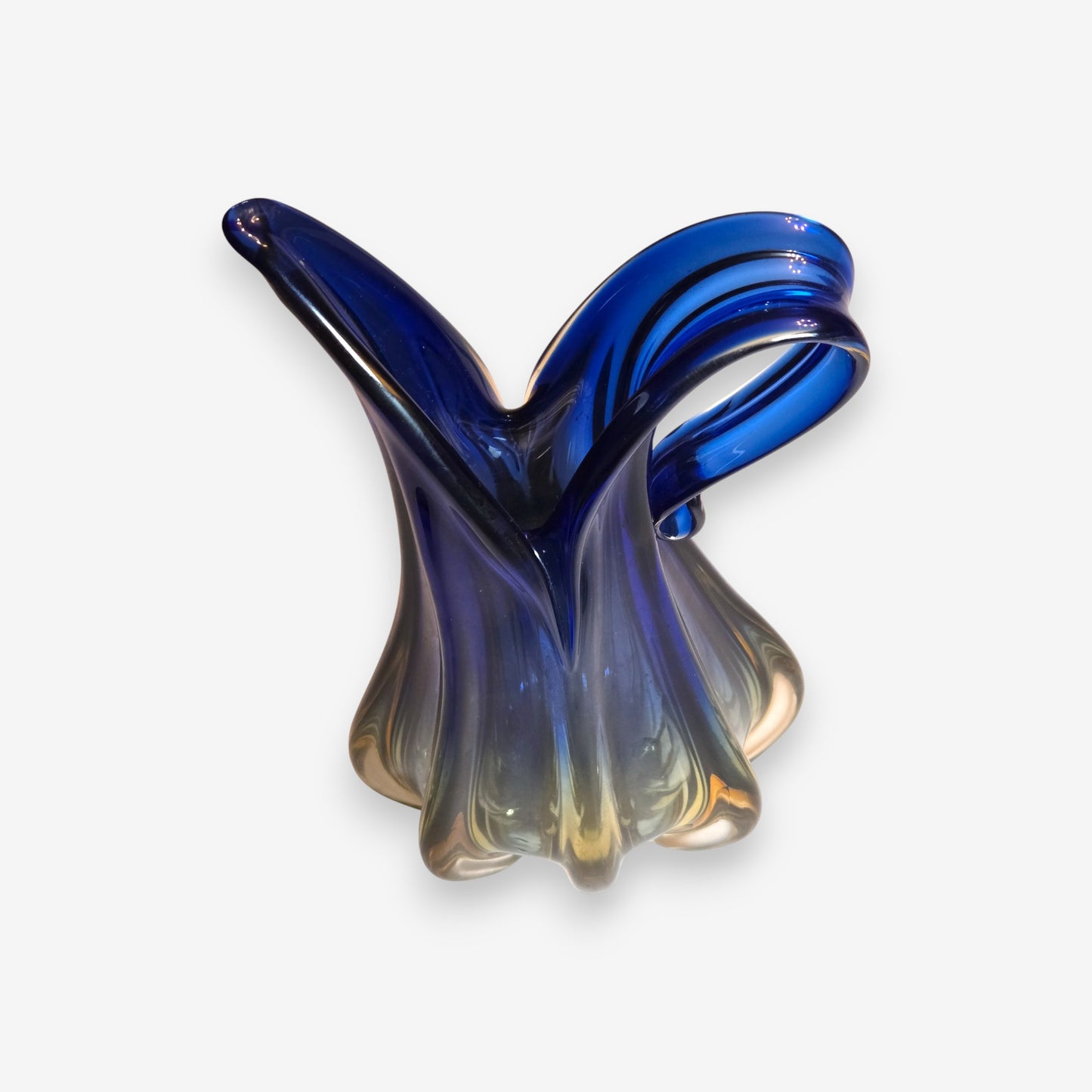 Murano-Attributed Glass Sommerso Vase by Barovier & Toso - Blue