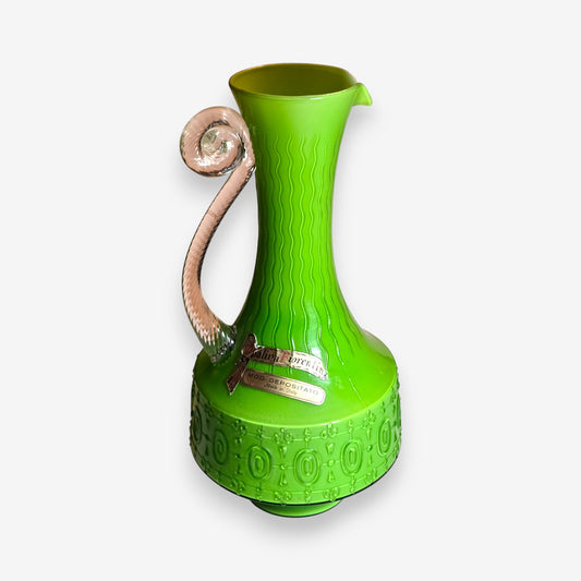 Opalina Fiorentina Lime Green Glass Vase or Jug - Lime
