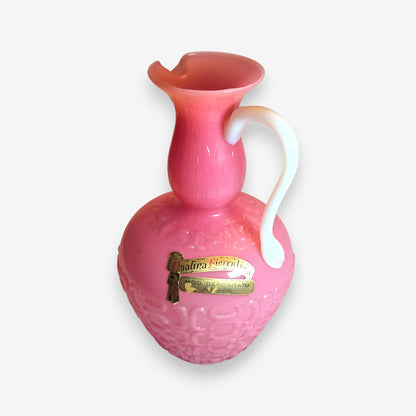 Opalina Fiorentina Pink Glass Vase or Jug - Pink
