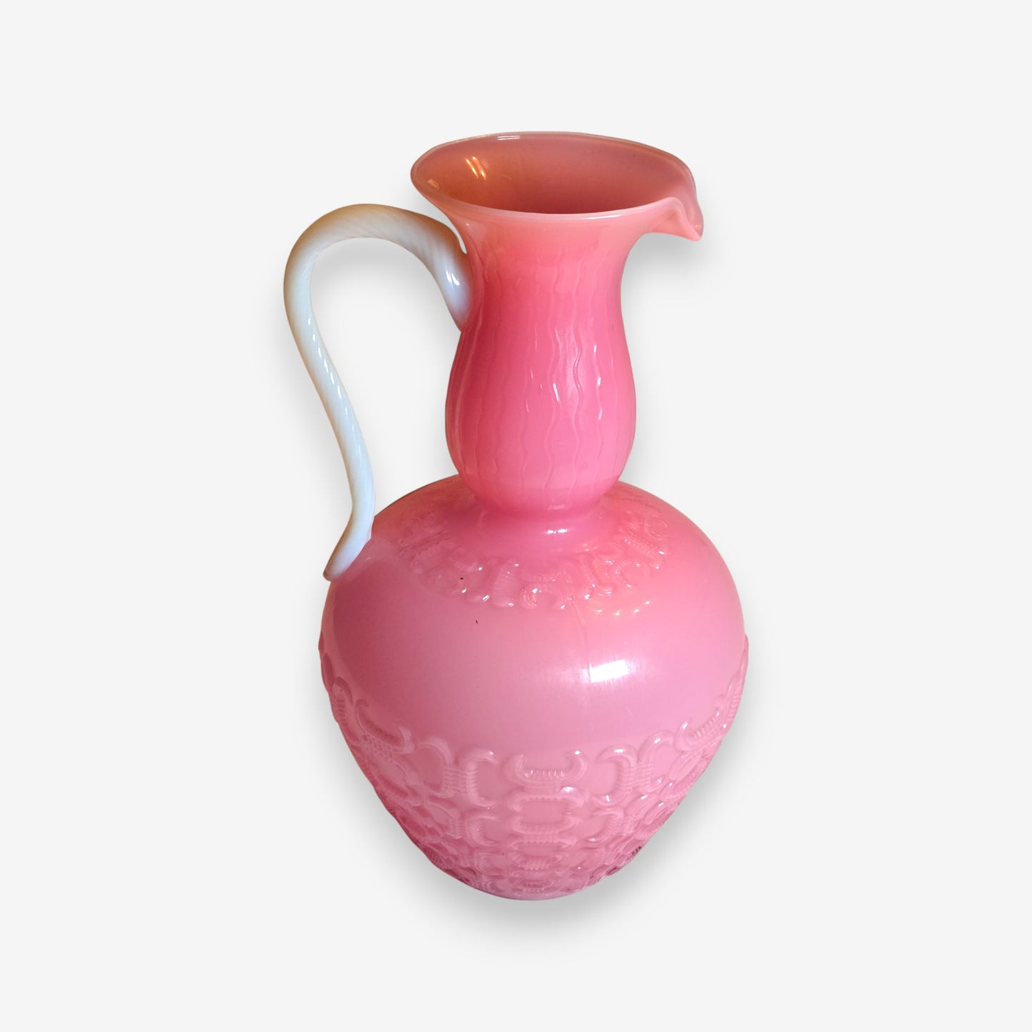 Opalina Fiorentina Pink Glass Vase or Jug - Pink