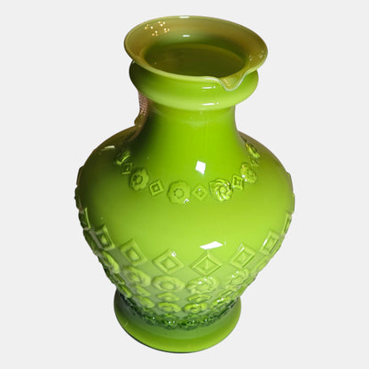 Empoli Vintage Glass Jug Craftsmanship Charming - Green