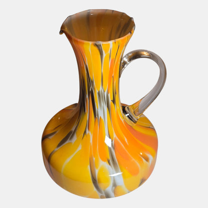 Empoli Vintage Mid-Century Glass Jug Charming Cased - Multi
