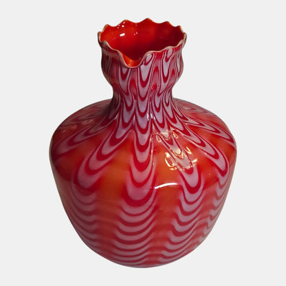 Fenton Opalescent Pitcher Swirl Cranberry - Multi