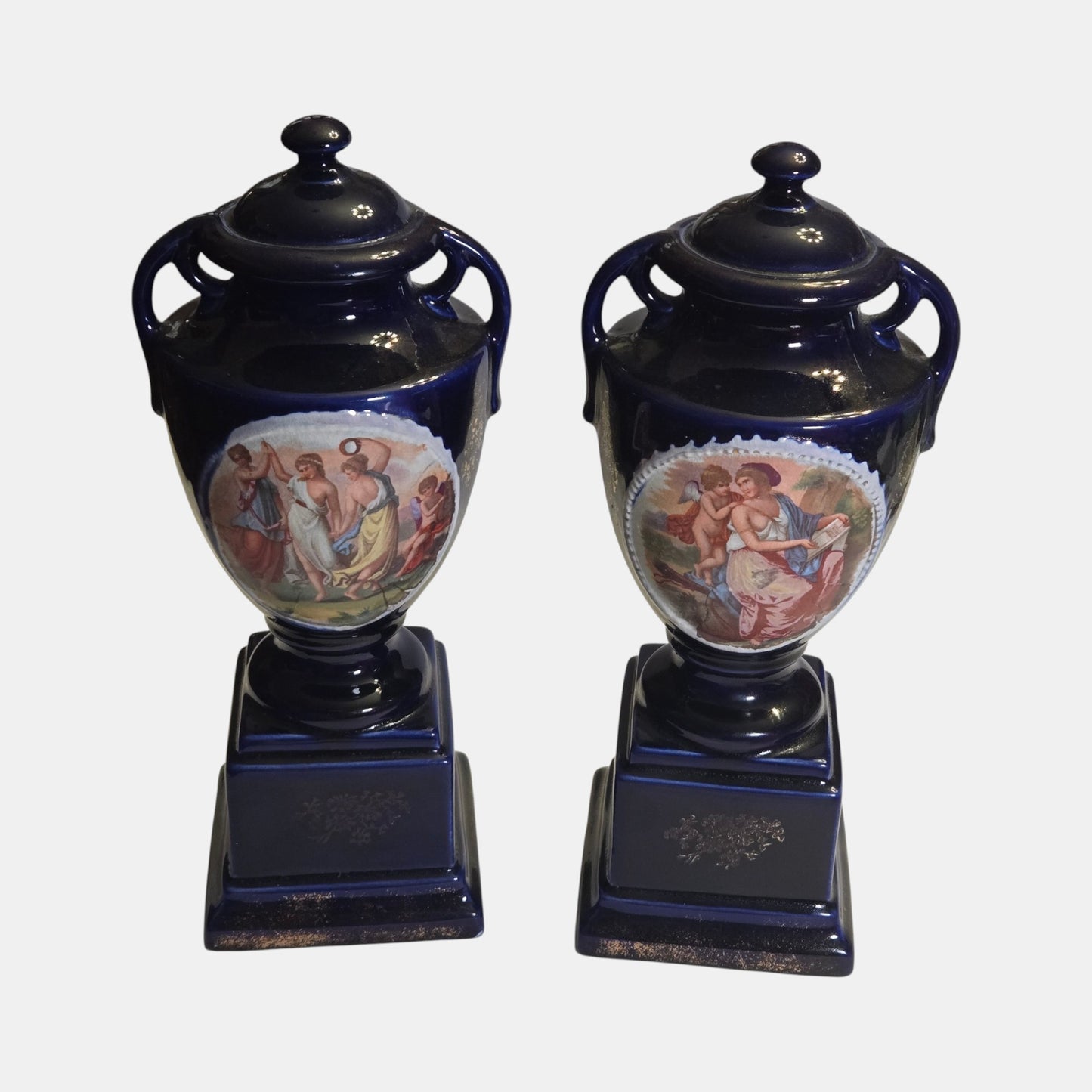 Empire Porcelain Co Matching Urns Base Works - Multi