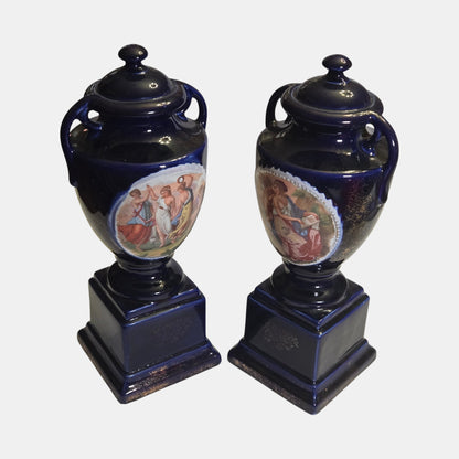 Empire Porcelain Co Matching Urns Base Works - Multi