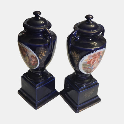 Empire Porcelain Co Matching Urns Base Works - Multi