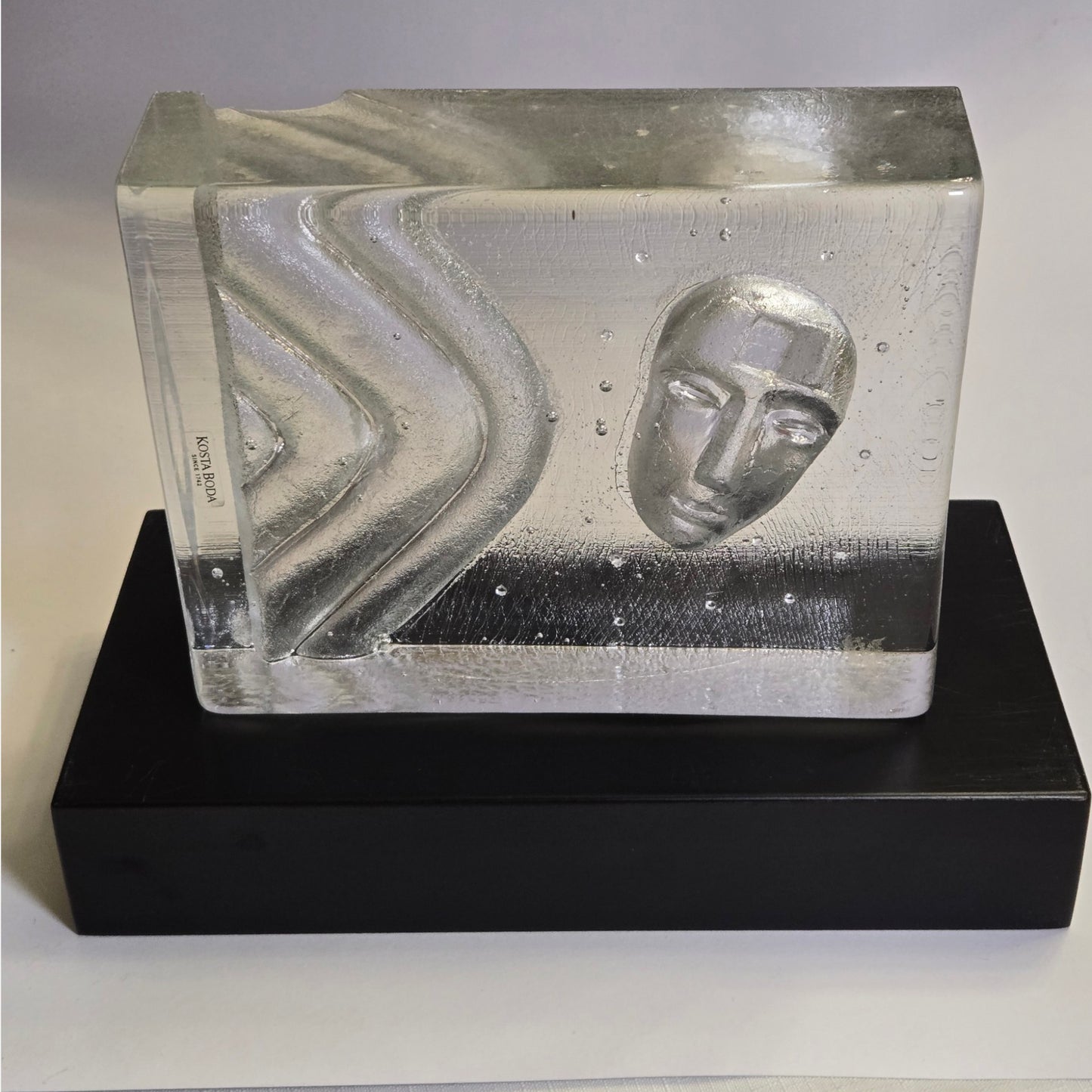 Kosta Boda Crystal Glass Sculpture Vallien Sweden - Clear