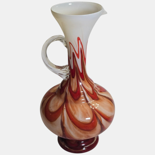 Carlo Moretti Vintage Glass Vase/Pitcher Opaline  - Multi