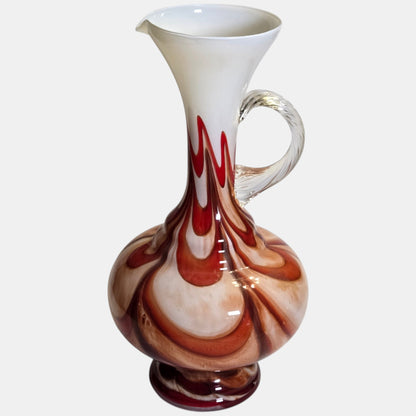 Carlo Moretti Vintage Glass Vase/Pitcher Opaline  - Multi