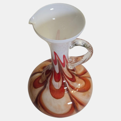 Carlo Moretti Vintage Glass Vase/Pitcher Opaline  - Multi