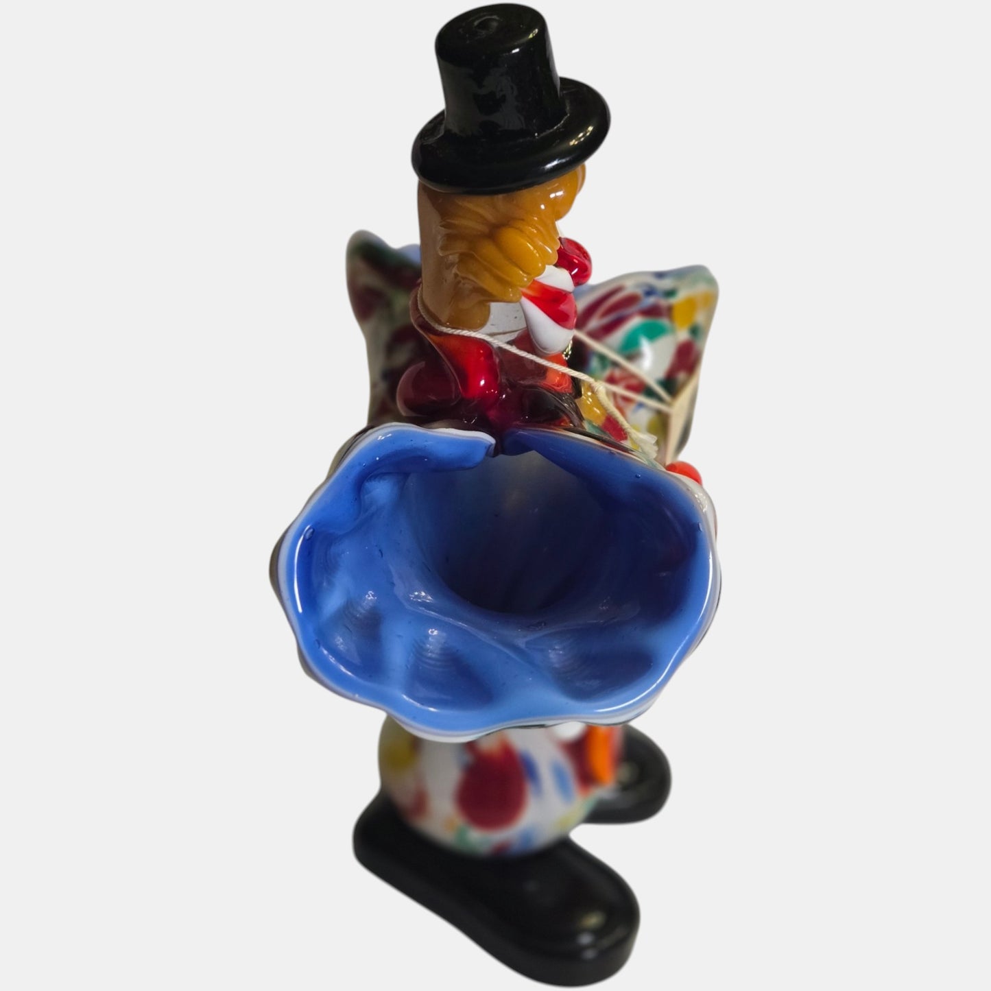 Murano Vintage Fratelli Pitau Glass Clown Figurine Italy - Multi