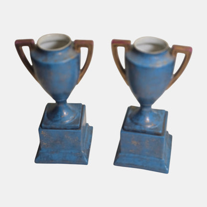 Carlsbad Austria Urns Porcelain Base - Torquoise