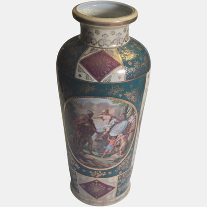 Vienna Porcelain Vase Central Gilt - Multi
