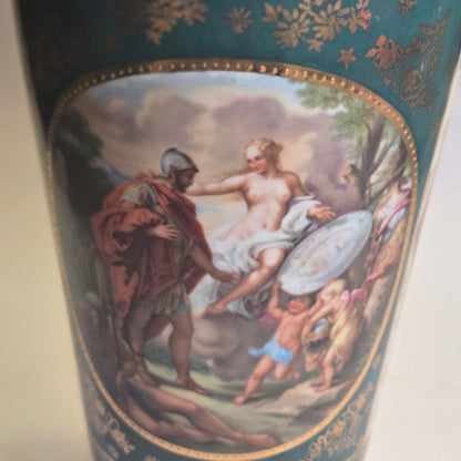 Vienna Porcelain Vase Central Gilt - Multi