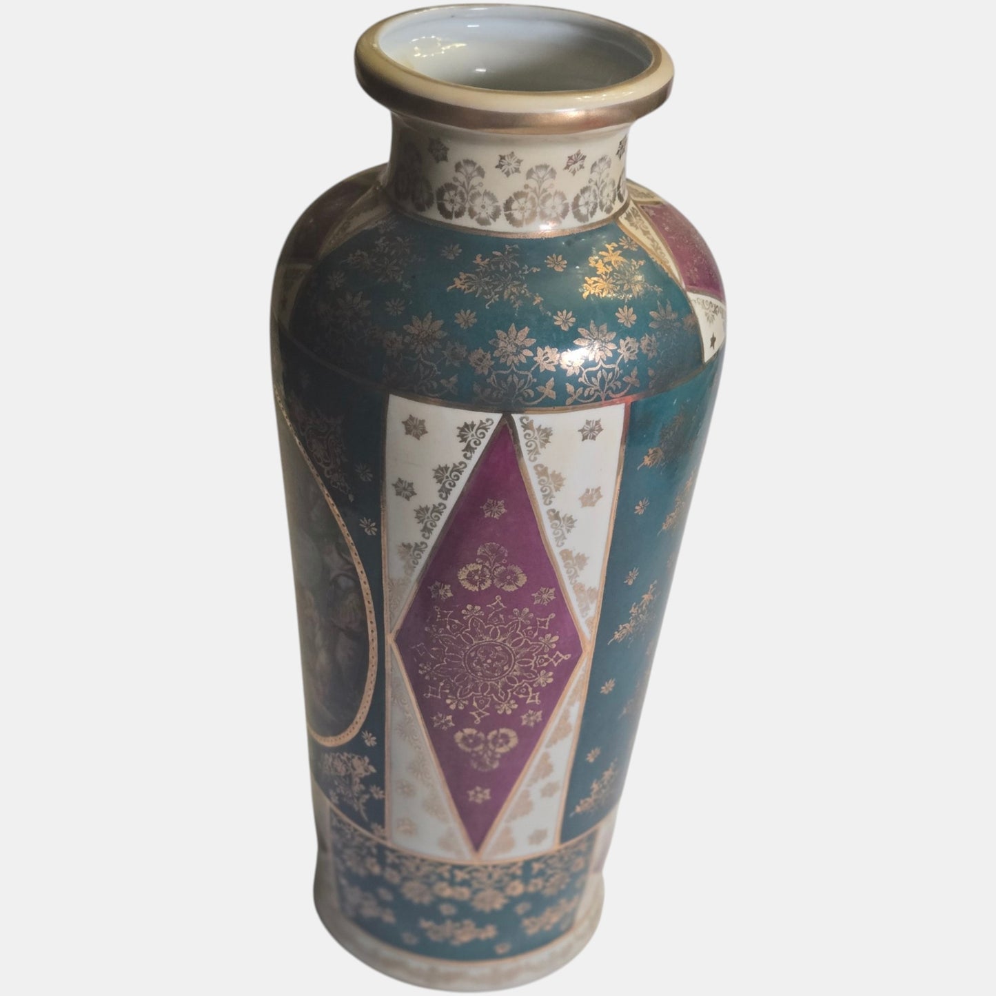 Vienna Porcelain Vase Central Gilt - Multi