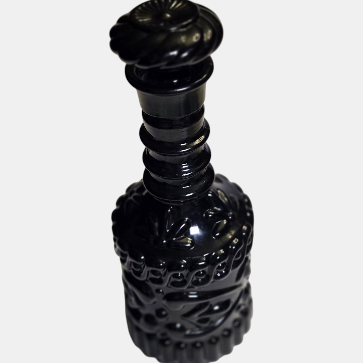 Vintage Glass Jim Beam Decanter Bottles Highly Style - White/Black
