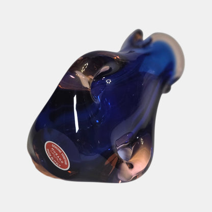 Murano Glass Vintage Bowl Clear Blue - Multi