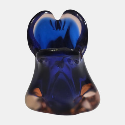 Murano Glass Vintage Bowl Clear Blue - Multi