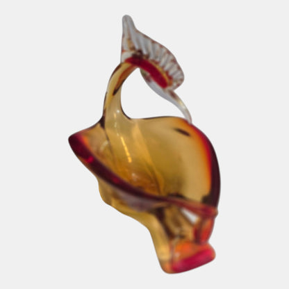 Murano Vintage Glass Bowl Displays Colours - Multi
