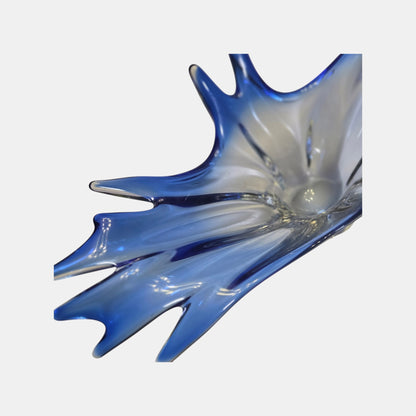Murano Vintage Sommerso Glass Bowl Striking Elegant - Multi