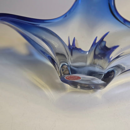 Murano Vintage Sommerso Glass Bowl Striking Elegant - Multi