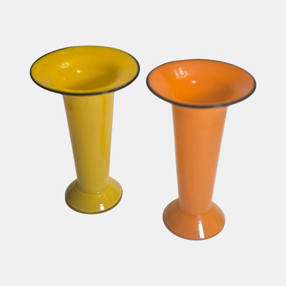 Two Art Deco Tango Glass Vases Examples These - Multi