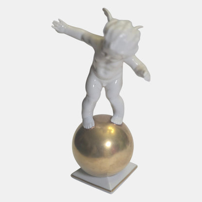 Hutschenreuther Vintage Porcelain Sun Child Figurine German Elegant - White