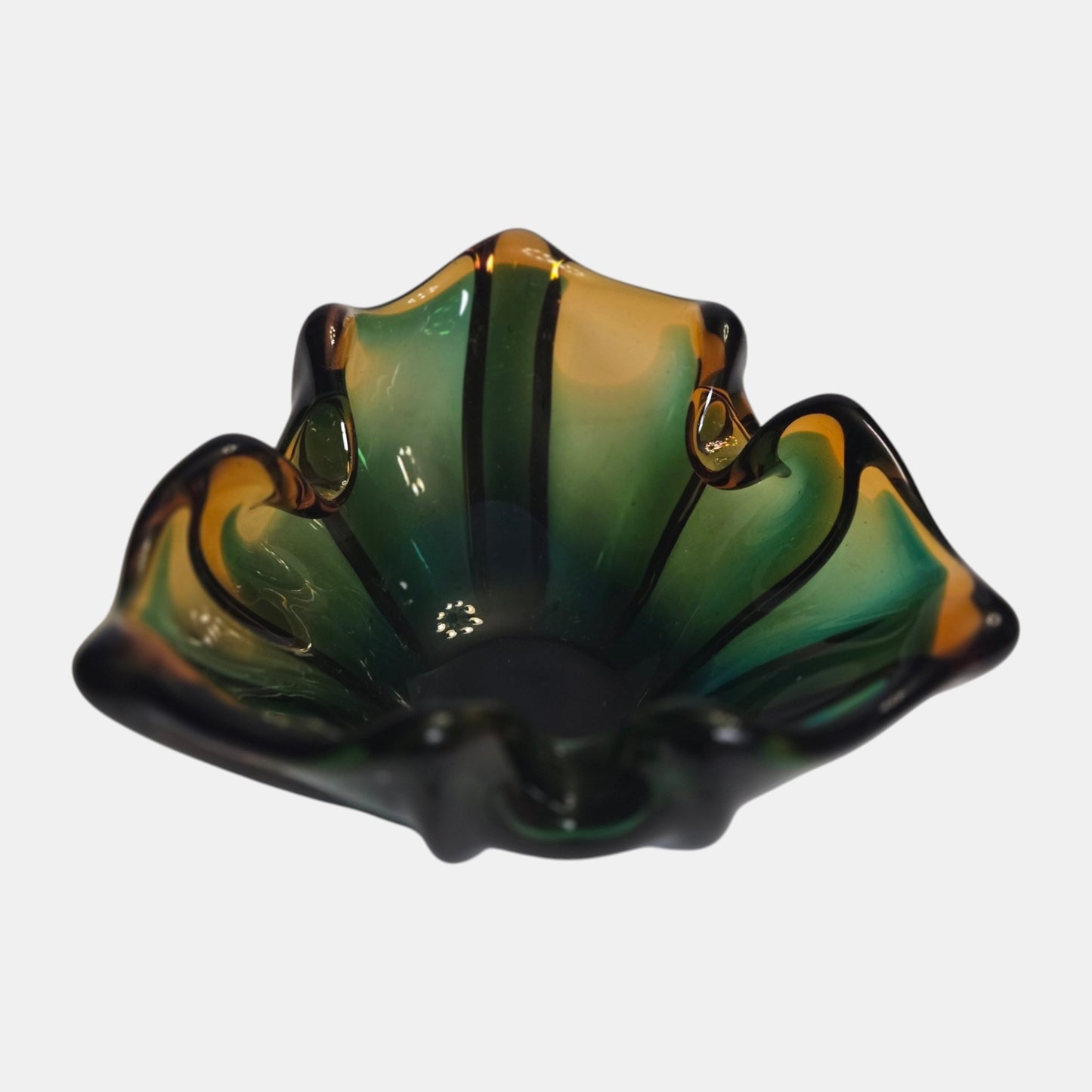 Murano Vintage Glass Bowl Ashtray Colour - Multi
