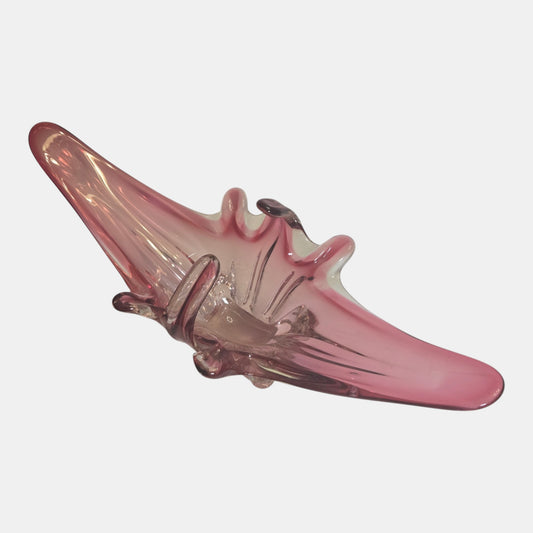 Murano Vintage Glass Centrepiece Design Style - Pink