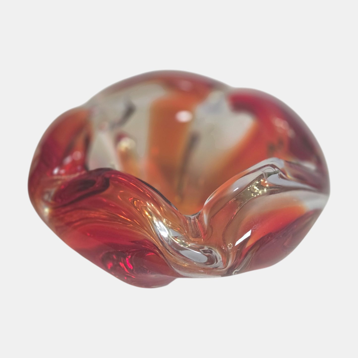 Murano Glass Bowl/Decorative Ashtrays Striking Example - Red