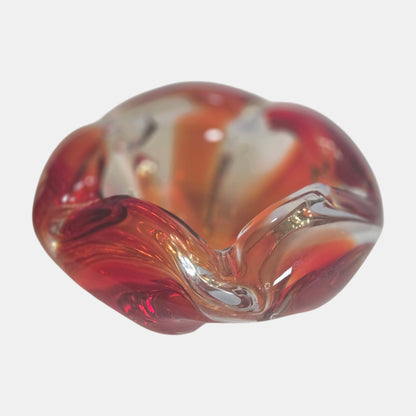 Murano Glass Bowl/Decorative Ashtrays Striking Example - Red