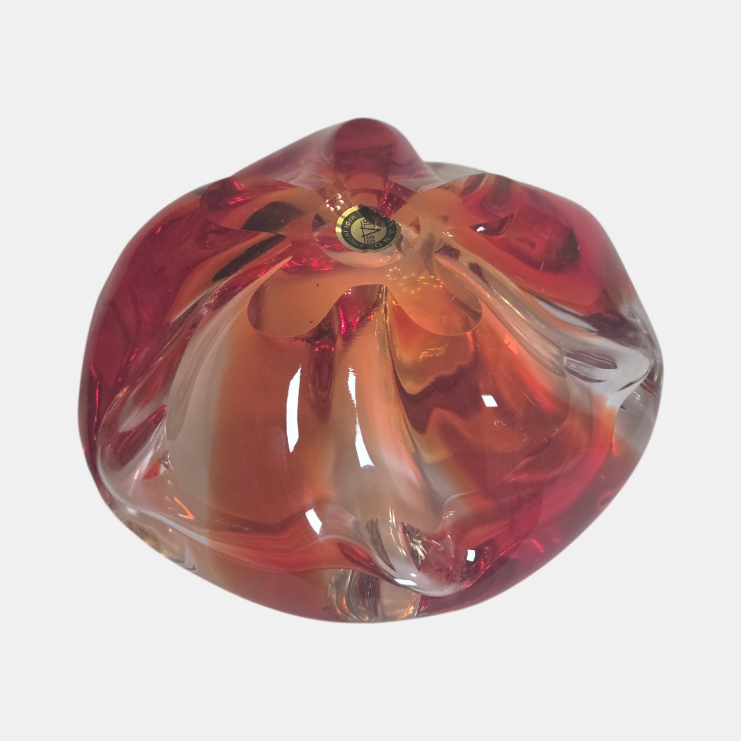 Murano Glass Bowl/Decorative Ashtrays Striking Example - Red