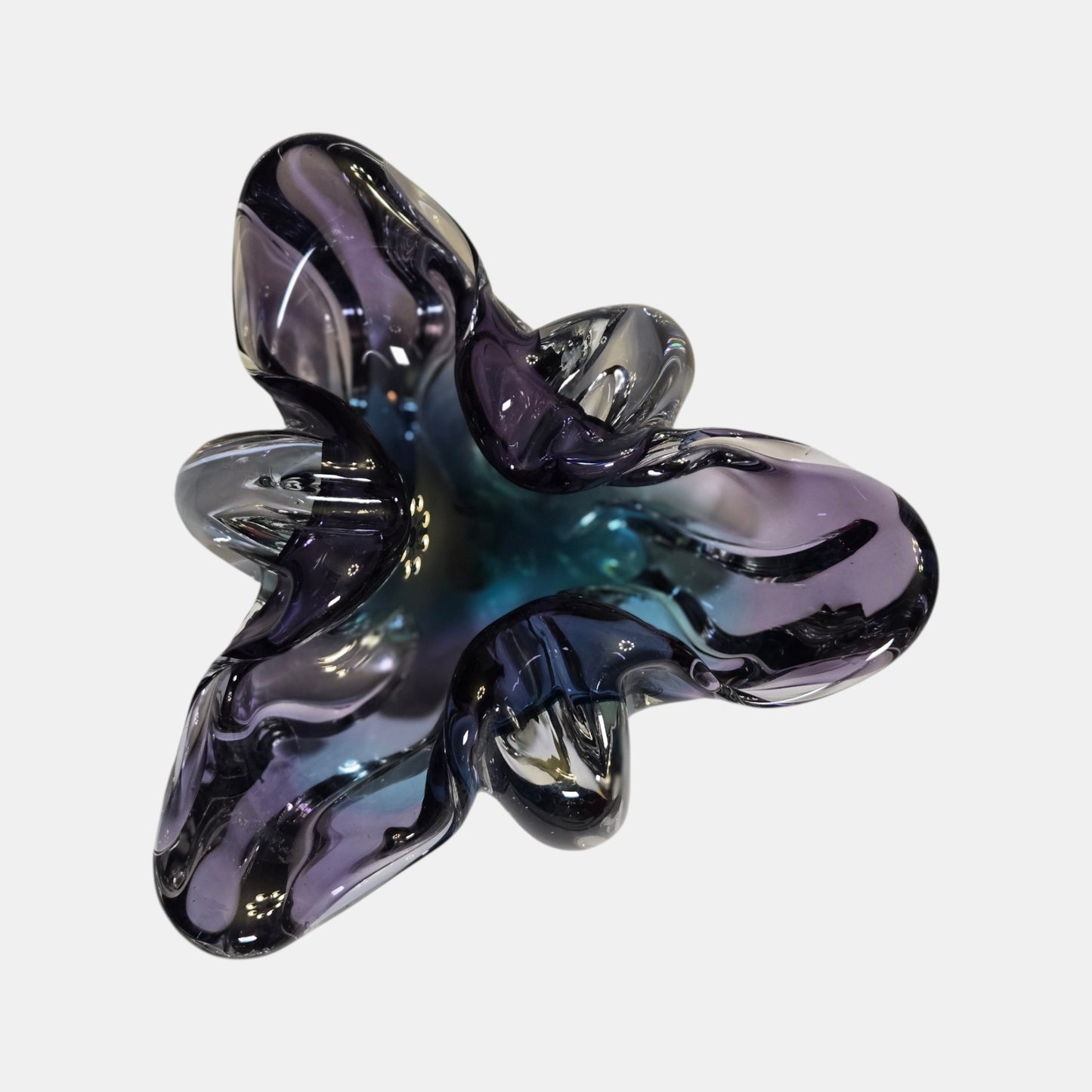 Murano Vintage Glass Bowl/Ashtray Elegant Beautifully - Amethyst