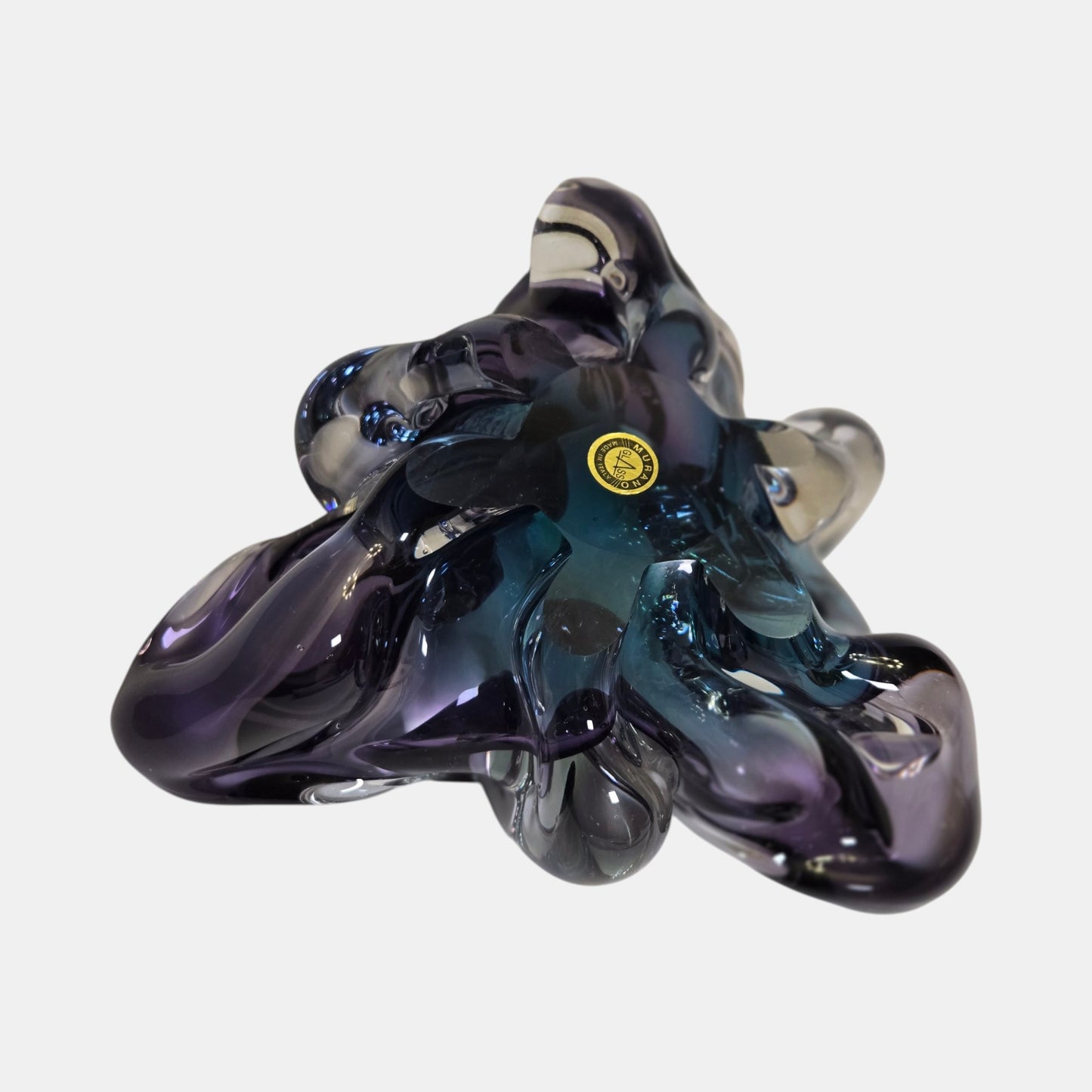 Murano Vintage Glass Bowl/Ashtray Elegant Beautifully - Amethyst