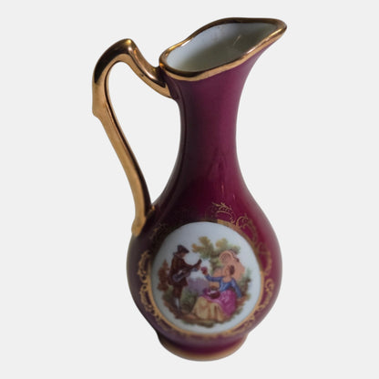 Limogen Castel Porcelain Vases Limoges Beautifully - Cranberry