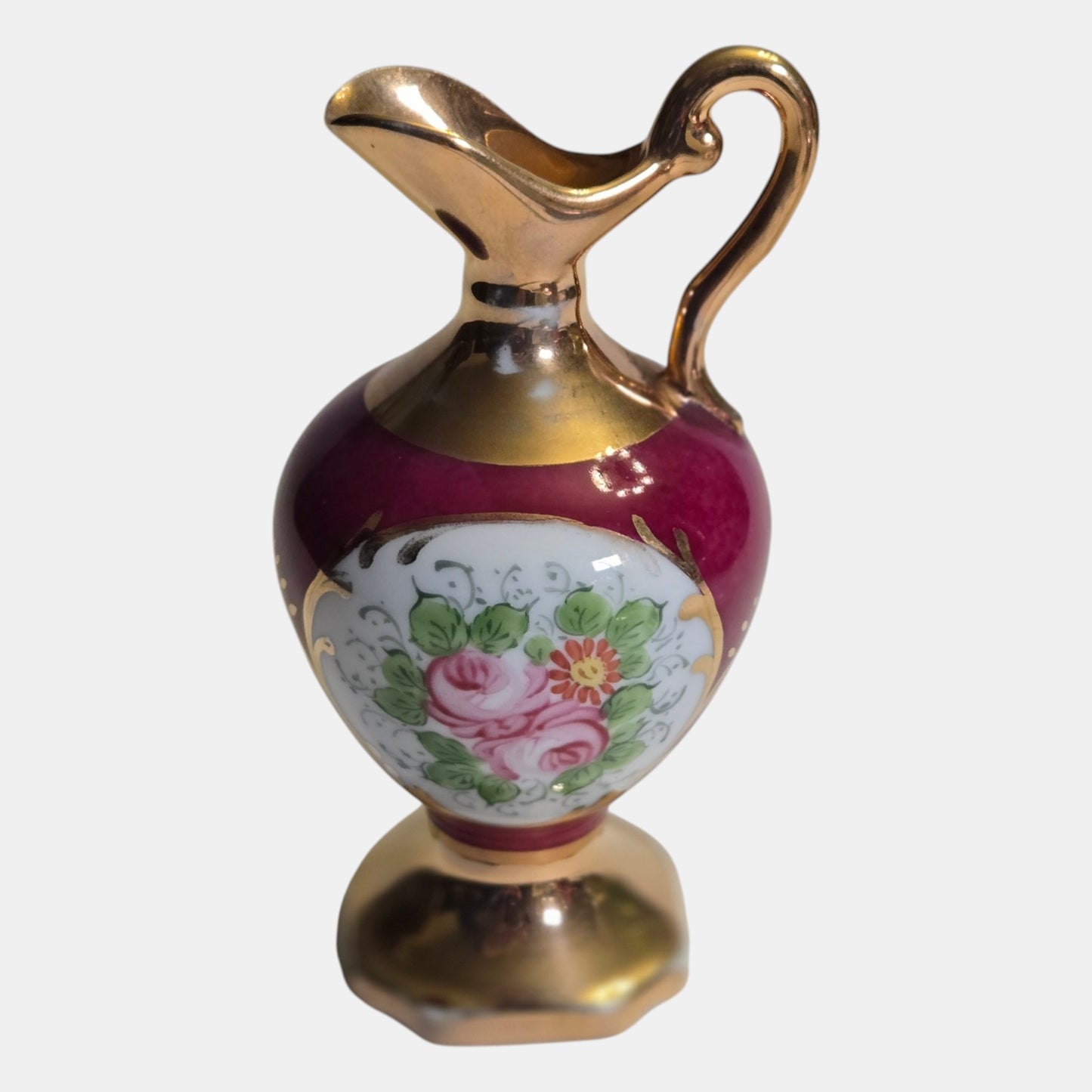 Limogen Castel Porcelain Vases Limoges Beautifully - Cranberry