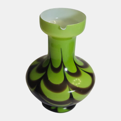 Empoli Opaline Glass Vase/Jug Dark Like - Green